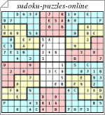 Irregular hexadoku puzzle.