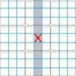 A column of a sudoku grid.