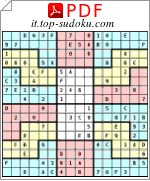 PDF hexadoku irregolare puzzle.